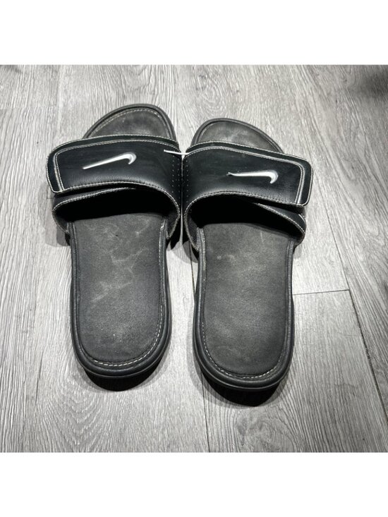 Nike COMFORT Slide 2 Sandal Men\'s Size 11 Black/Metallic Silver 415205 002 main image 9